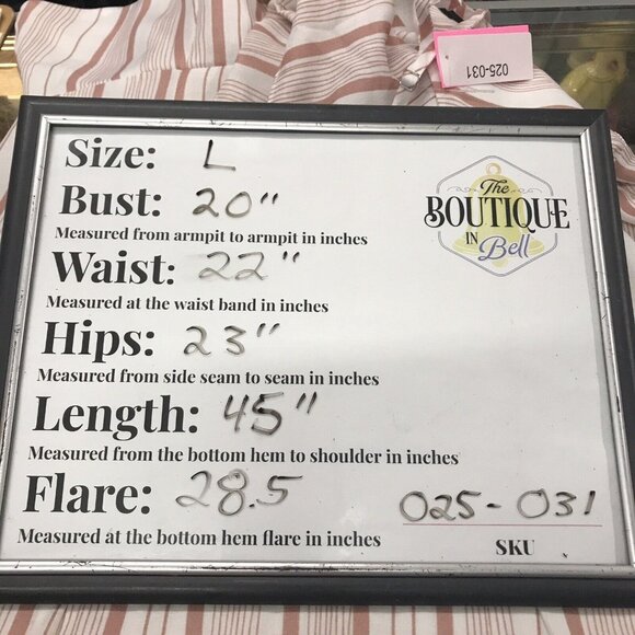 MorrisDay The Label L Pink Striped Midi Dress Spaghetti Strap Keyhole Tie Bust - Picture 9 of 16